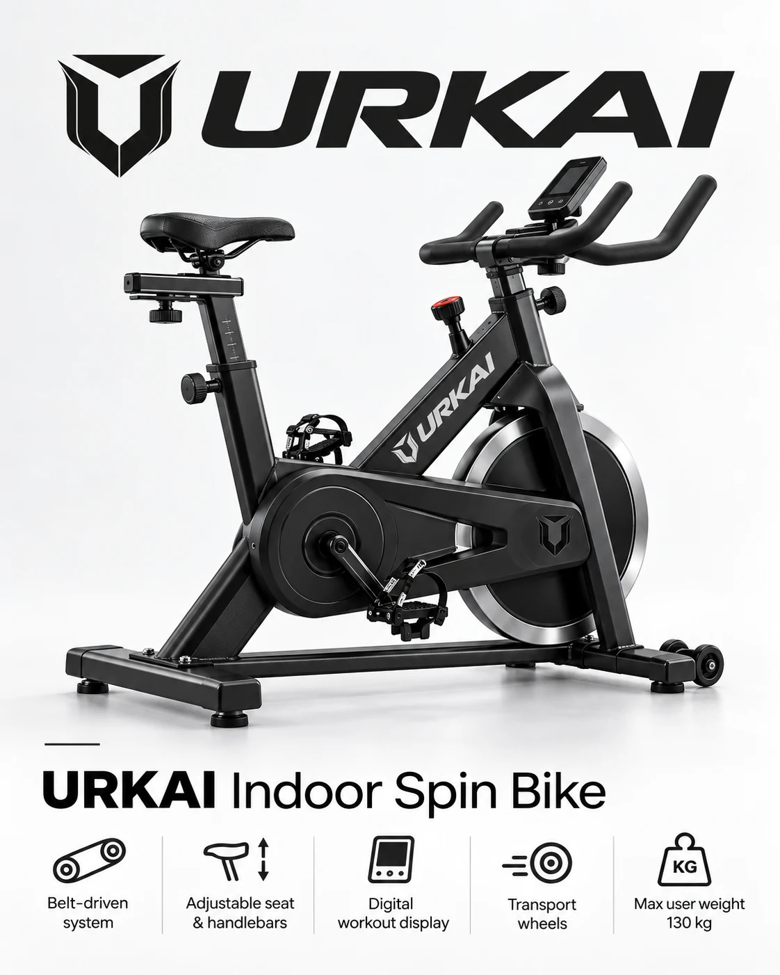 URKAI Indoor Spin Bike